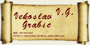 Vekoslav Grabić vizit kartica